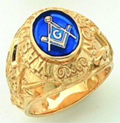 Gold Plated Blue Lodge Masonic Ring #9